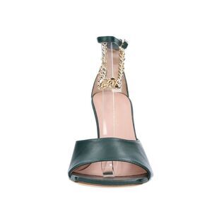 ILIO SMERALDO Womens Green Gold Ankle Chain Cher Stiletto Heeled Sandal 39